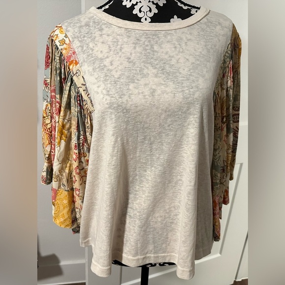 mittoshop Tops - Mittoshop floral patchwork batwing sleeve blouse